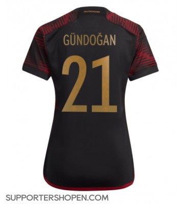 Tyskland Ilkay Gundogan #21 Borta Matchtröja Dam VM 2022 Kortärmad